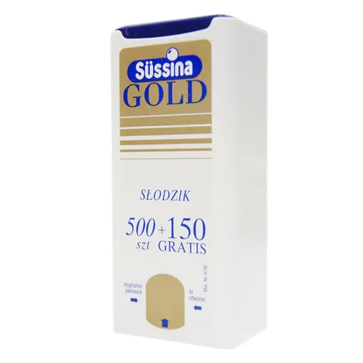 Sussina Gold, Süßstoff, Tabletten, 500 Stück + 150 Stück GRATIS