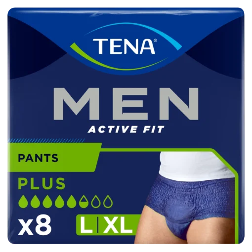 TENA Herrenhose Plus OTC Edition, saugfähiges Höschen, Größe L/XL, 8 Stk.