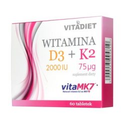 Vitamin D3 2000 IE + K2, 75 µg, Tabletten, 60 Stück