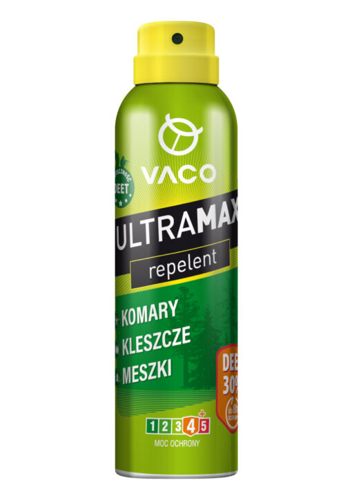 Vaco Ultramax, Mücken-, Zecken- und Mückenspray, DEET 30 %, 170 ml