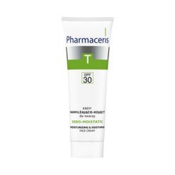 Pharmaceris T Sebo feuchtigkeitsspendende, feuchtigkeitsspendende und beruhigende Gesichtscreme, LSF 30, 50 ml