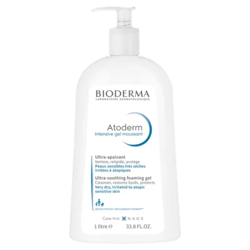 Bioderma Atoderm Intensive Gel Moussant, mildes Reinigungs- und Ölgel, 1 l