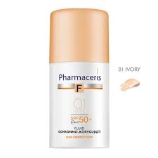 Pharmaceris F, Schutz und Korrekturflüssigkeit, Ivory 01, SPF 50, 30 ml