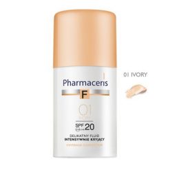 Pharmaceris F, zartes Fluid mit intensiver Deckkraft, Ivory 01, SPF 20, 30 ml