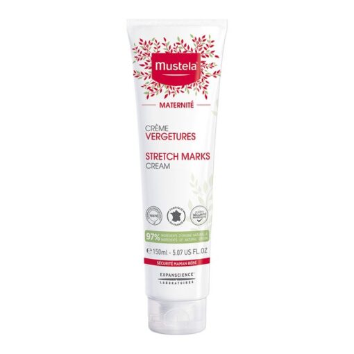 Mustela Maternite, Creme gegen Dehnungsstreifen, 3 in 1 Aktion, geruchlos, 150 ml