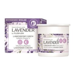 FlosLek Lavender, Lavendel Feuchtigkeitsspendende Tages- und Nachtcreme, Nachfüllpackung, 50 ml