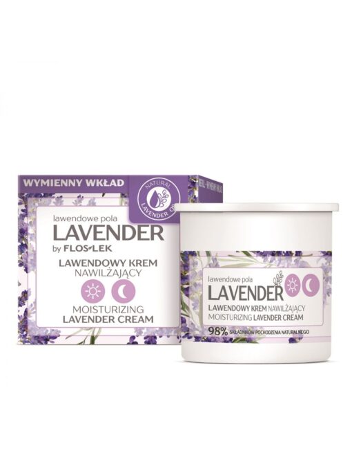 FlosLek Lavender, pflegende Lavendel-Tages- und Nachtcreme, Nachfüllpackung, 50 ml