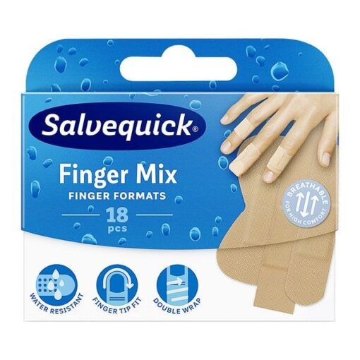 Salvequick Finger Mix, Fingerpflaster, 18 Stk.