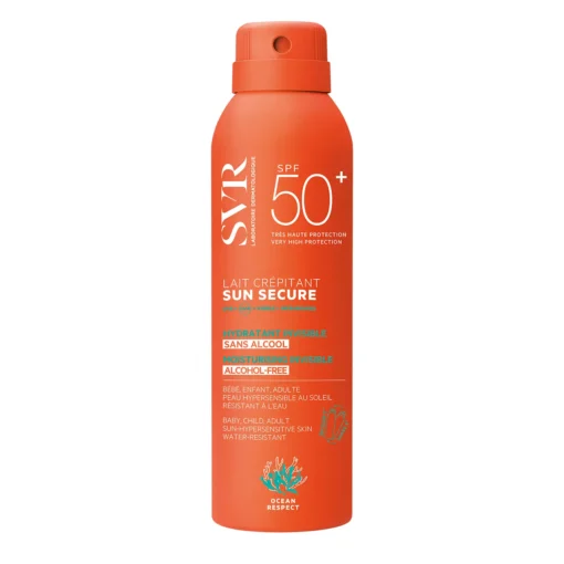 SVR Sun Secure Lait Crepitant, feuchtigkeitsspendender milchiger Schutzschaum, SPF50+, 200 ml