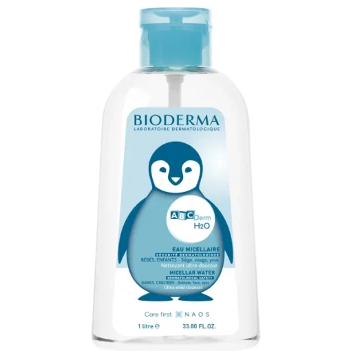 Bioderma ABCDerm H2O, Mizellenwasser zur Reinigung der Haut von Säuglingen und Kindern, 1 l