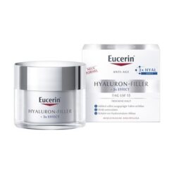 Eucerin Hyaluron-Filler, Anti-Falten-Tagescreme mit Hyaluronsäure für trockene Haut SPF 15, 50 ml