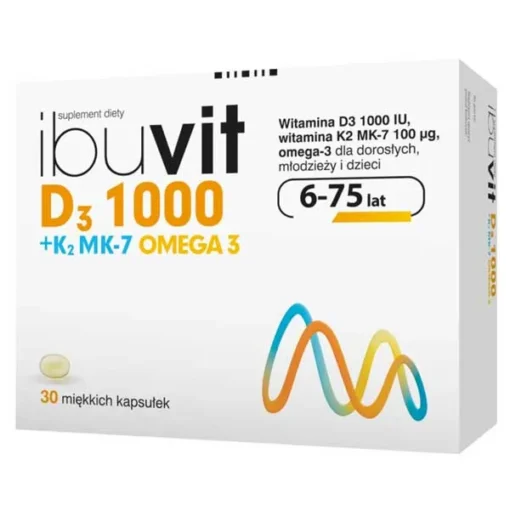 Ibuvit D3 1000 + K2 MK-7 0mega 3, Kapseln, 30 Stk.