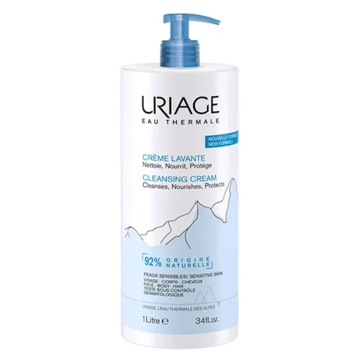 Uriage Creme Lavante, pflegende reinigende Reinigungscreme, 1000 ml