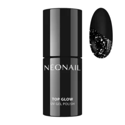 NeoNail Top Glow Silver Flakes, Hybrid-Top mit Silberfolienflocken, 7,2 ml