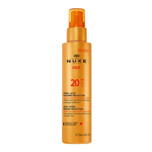 Nuxe Sun, Bräunungsmilch für Gesicht und Körper, LSF 20, 150 ml