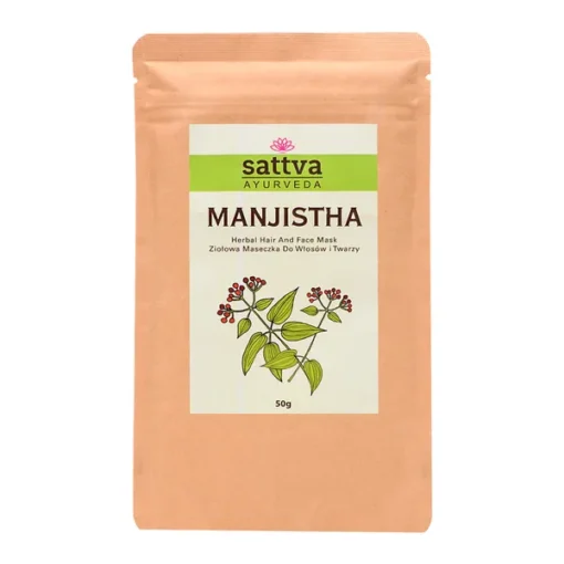 Sattva Herbal Manjista Powder, Kräutermaske für Haare und Gesicht, 50 g