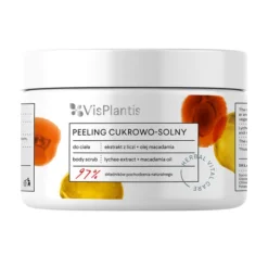 Vis Plantis Kräuter-Vitalpflege, Zucker-Salz-Peeling, Litschi-Extrakt + Macadamiaöl, 200 ml