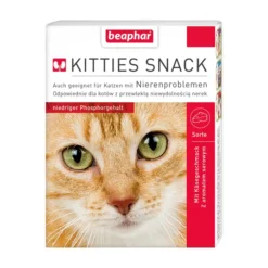 Beaphar Kitties Snack, Leckerli für Katzen mit Nierenproblemen, Käse, Tabletten, 75 Stk.