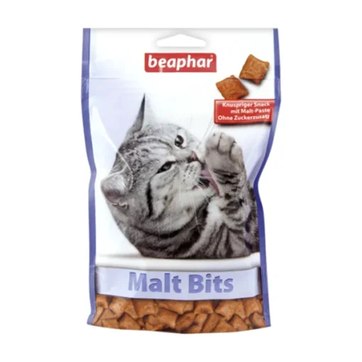 Beaphar Malt Bits, ein Leckerbissen mit Malzpaste gegen Pilobezoare, 150 g