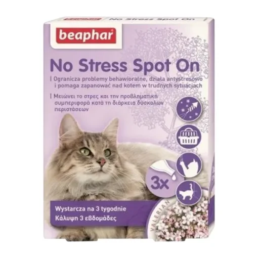 Beaphar No Stress Spot On, Katzenberuhigungstropfen, 3 x 0,4 ml