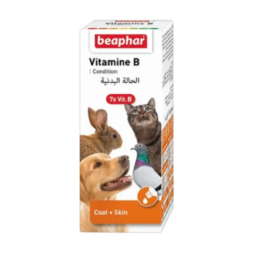 Beaphar Vitamin B Complex, Set aus B-Vitaminen, Tropfen, 50 ml