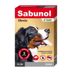 Dr. Seidel, Sabunol GPI, dekoratives Hundehalsband gegen Zecken und Flöhe, grau, 75 cm, 1 St.