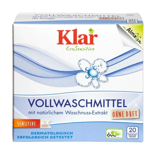 Klar, Waschpulver mit Waschnüssen, universal, eco, 1,1 kg