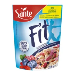 SANTE fit Frühstücksflocken, Cranberry, Heidelbeere, Goji, 225 g