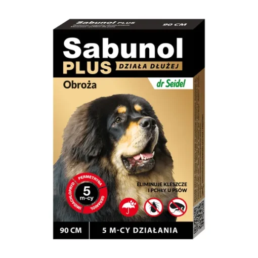 Sabunol PLUS, Halsband gegen Zecken und Flöhe für Hunde, 90 cm, 1 Stk.