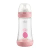 CHICCO PERFECT5 240 ML 2M+ GIRL Anti-Kolik-Flasche, Silikonsauger, mittlerer Durchfluss