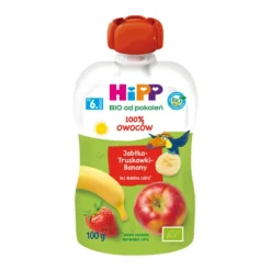 HiPP BIO für Generationen, Äpfel-Erdbeeren-Bananen, nach 6 Monaten, 100 g