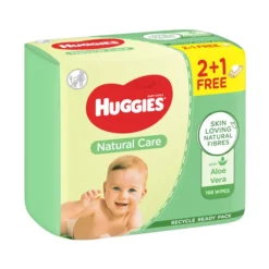 Huggies Natural Care, Feuchttücher mit Aloe Vera, (56x3)168 Stk.