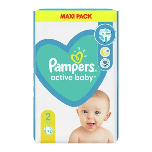 Pampers Active Baby 2 (4-8 kg), Einwegwindeln, 72 Stk.