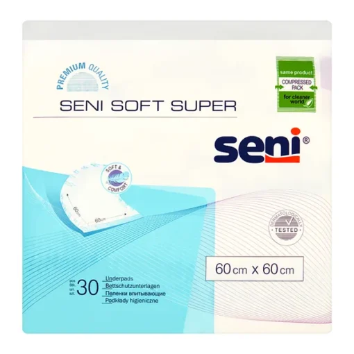 Seni Soft Super, Hygieneunterlagen, 60 cm x 60 cm, 30 Stk.