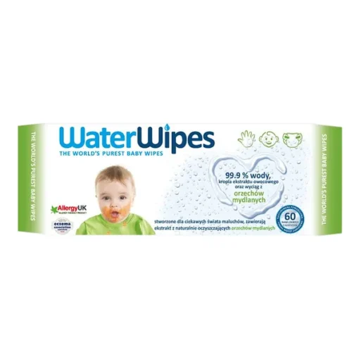 WaterWipes, reine Wassertücher, Seifenbeere mit Waschnuss-Extrakt, 60 Stk.