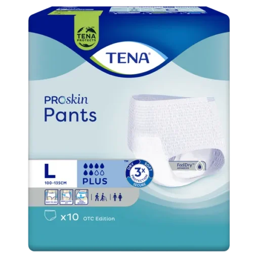 TENA Pants ProSkin Plus OTC Edition, saugfähige Hose, Größe L, 10er Pack