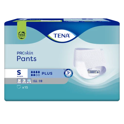 TENA Pants ProSkin Plus saugfähige Unterhosen, Größe S, 15er-Pack