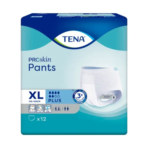 TENA Pants ProSkin Plus saugfähige Unterhosen, Größe XL, 12er-Pack