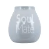 Grauer Keramikkürbis mit Soul Mate-Logo – 350 ml