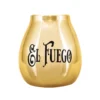 Keramikkürbis mit El Fuego-Logo (Gold), 350 ml