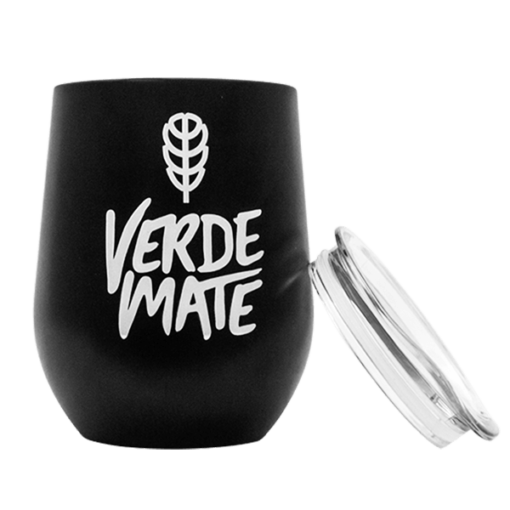 TermoLid – Stahltopf mit Deckel – Verde Mate (schwarz) – 350 ml