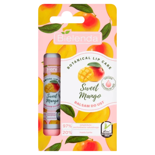 Bielenda Botanical Lip Care, süßer Mango-Lippenbalsam, natürlicher Rosaton, 10 g