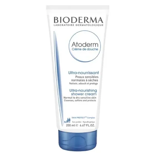 Bioderma Atoderm Creme de douche, cremiges Gel zum Waschen von Gesicht und Körper, 200 ml