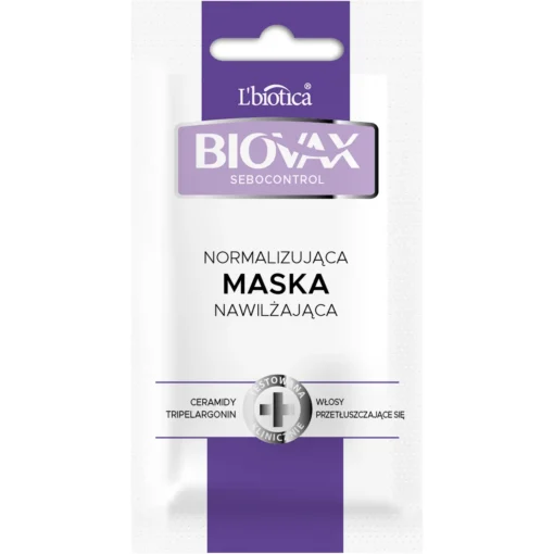 Biovax Sebocontrol, normalisierende Feuchtigkeitsmaske für fettiges Haar, 20 ml