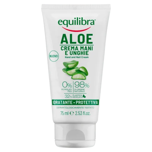 Equilibra Aloe, Hand- und Nagelcreme, 75 ml