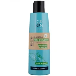 GRN Pure Elements, Anti-Schuppen-Shampoo für empfindliches Haar und empfindliche Kopfhaut, Brennnessel und Meersalz, 250 ml