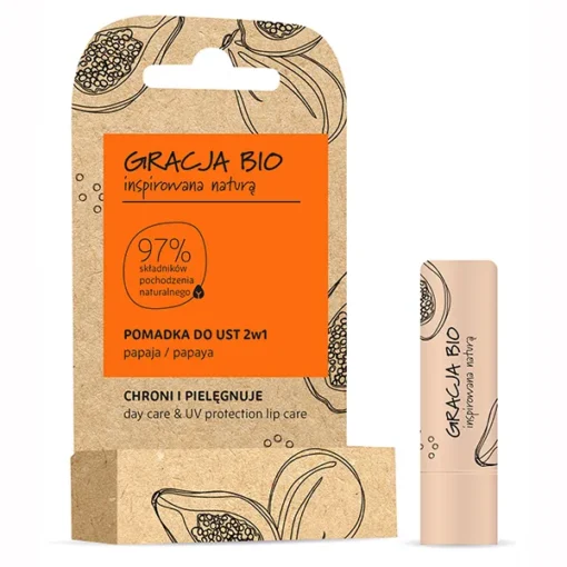 Gracja Bio, schützender Lippenstift, Papaya, 5 g