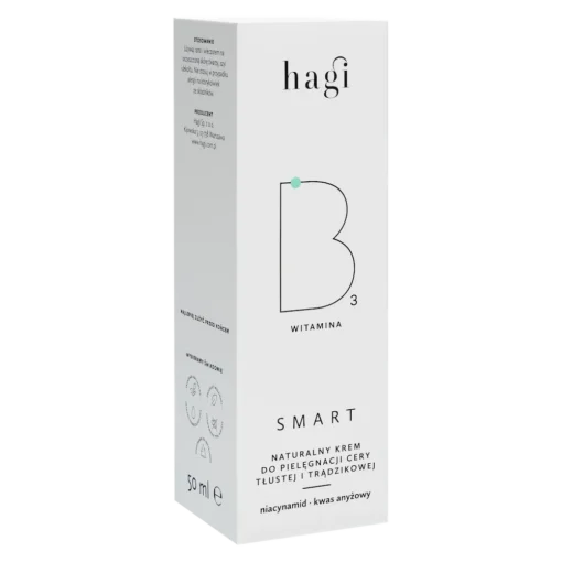 Hagi Smart B, natürliche Creme zur Pflege fettiger und zu Akne neigender Haut mit Niacinamid, 50 ml SHORT DATE