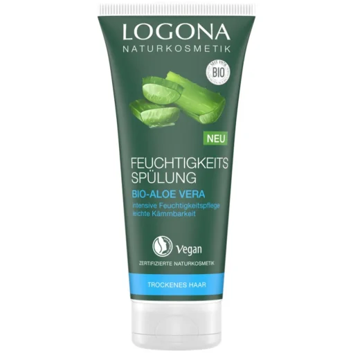 Logona, feuchtigkeitsspendende Haarspülung mit Bio-Aloe, 200 ml