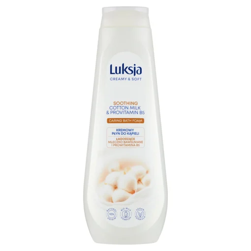 Luksja Creamy, Badeflüssigkeit, Baumwollmilch & Provitamin B5, 900ml